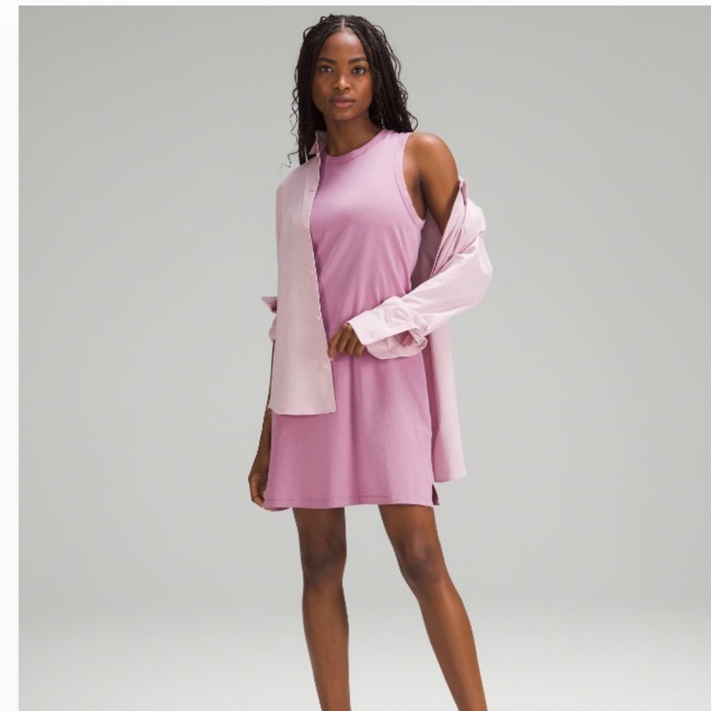 lululemon classic fit cotton blend dress Size 6 Purple Sleeveless Dress